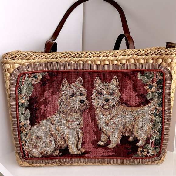 Capelli Straw Scottie’s Tote Bag - Picture 1 of 7